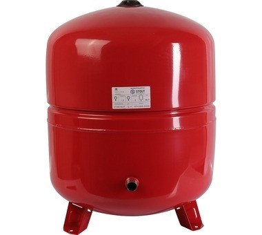Расширительный бак на отопление STOUT 80 л. (цвет красный)