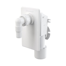 Встраиваемый сифон для стиральной машины, для посудомоечной машины (белый) AlcaPLAST