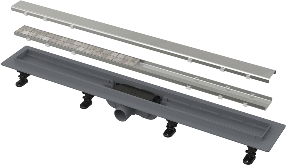 Душевой лоток Alcaplast 650 мм с решеткой под плитку APZ19-650