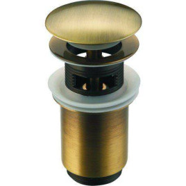 Донный клапан с переливом (Бронза) для раковины 11/4" Ganzer F02D
