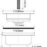 Кухонный угловой выпуск 113 ø мм со съёмной решёткой Mcalpine MRSKW7E