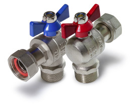 Кран угловой с накидной гайкой (наружный) TIM 3/4" 