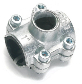 Ремонтно-монтажная обойма Gebo Clamps из ковкого чугуна с отводом, тип ANB 4"-1 1/4"