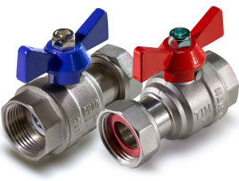 Кран прямой с накидной гайкой (внутр.) TIM 1/2"