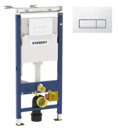 Система инсталляции для унитаза Geberit Duofix  458.125.11.1 (клавиша Delta51 белая) 3 в 1