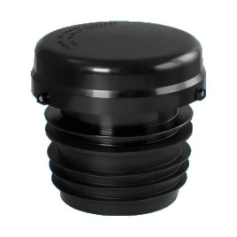 Вакуумный клапан УФ-стойкий для канализации со сменным фильтром (активированный уголь) 110/75 мм