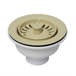 Кухонный выпуск 113 ø мм со съёмной решёткой,  цвет-шампанское, фактура гранит McAlpine MRSKW7-CPNE 