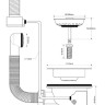 Кухонный выпуск 113 ø мм с круглым переливом (с автоматической пробкой-решеткой) McAlpine OF2PUS113S