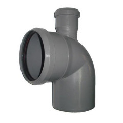 Отвод канализационный ф110х110х50 87° верхний Политэк
