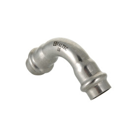 Угольник 90° (раструб–раструб), нержавеющая сталь VALTEC 18 мм