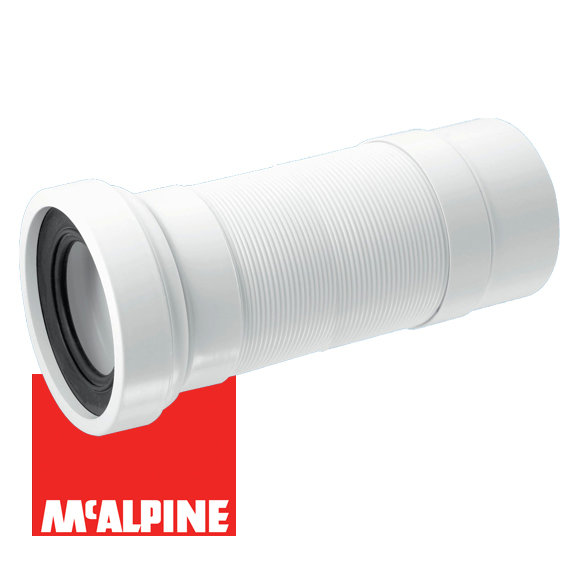 Гофра для унитаза с гладким окончанием (L330-850мм) McAlpine WC-F33P-RU - фото 1