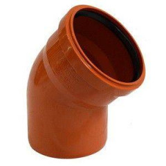 Уголок канализационный 45° наружный