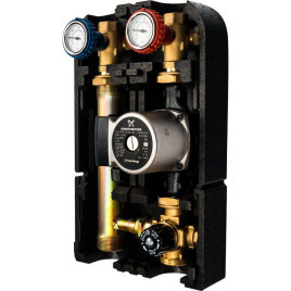 Насосная группа с термостатическим смесительным клапаном 1"с насосом Grundfos UPSO 25-65 STOUT