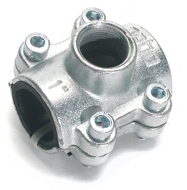 Ремонтно-монтажная обойма Gebo Clamps из ковкого чугуна с отводом, тип ANB 3/4"-1/2" 01.261.28.0201