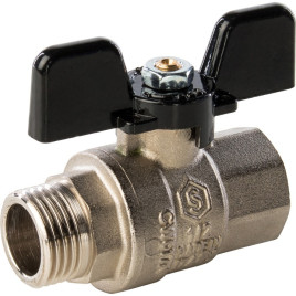 Кран шаровой полнопроходной STOUT, ВР/НР, ручка бабочка 1/2"