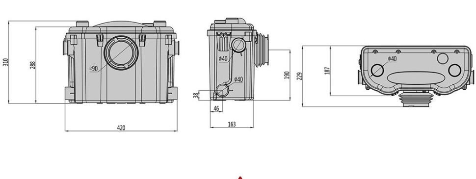 Канализационный туалетный насос измельчитель AquaTIM AM-STP-450 - фото 10